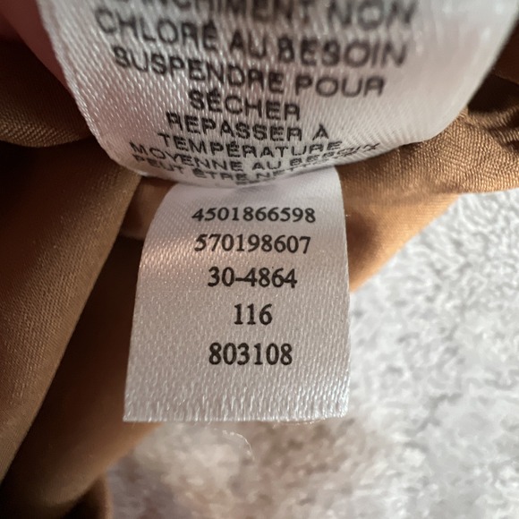 White House Black Market Skirt Lace-Up Short Caramel Brown Size 4 Office Teacher - Picture 8 of 13